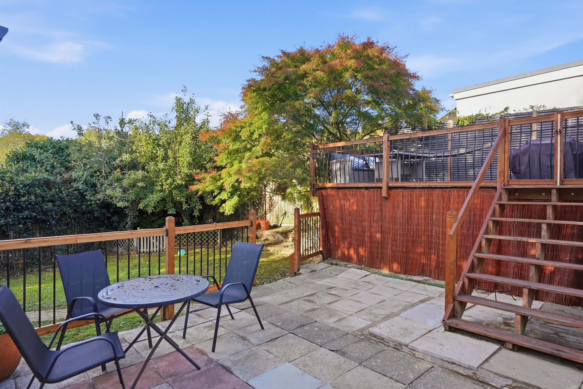 Patio below the decking